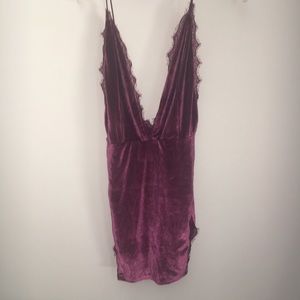 Sexy Velvet red dress
